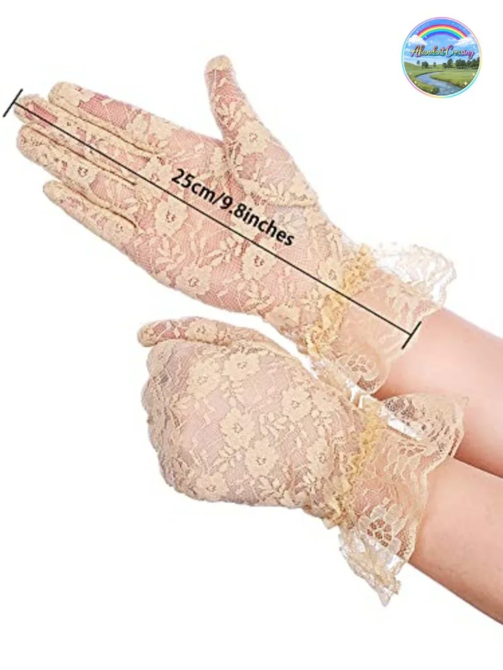 Elegant Lace Gloves for Tea Party Wedding Dinner Short Courtesy Gloves